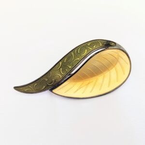 Guilloche Enamel Brooch AS IS